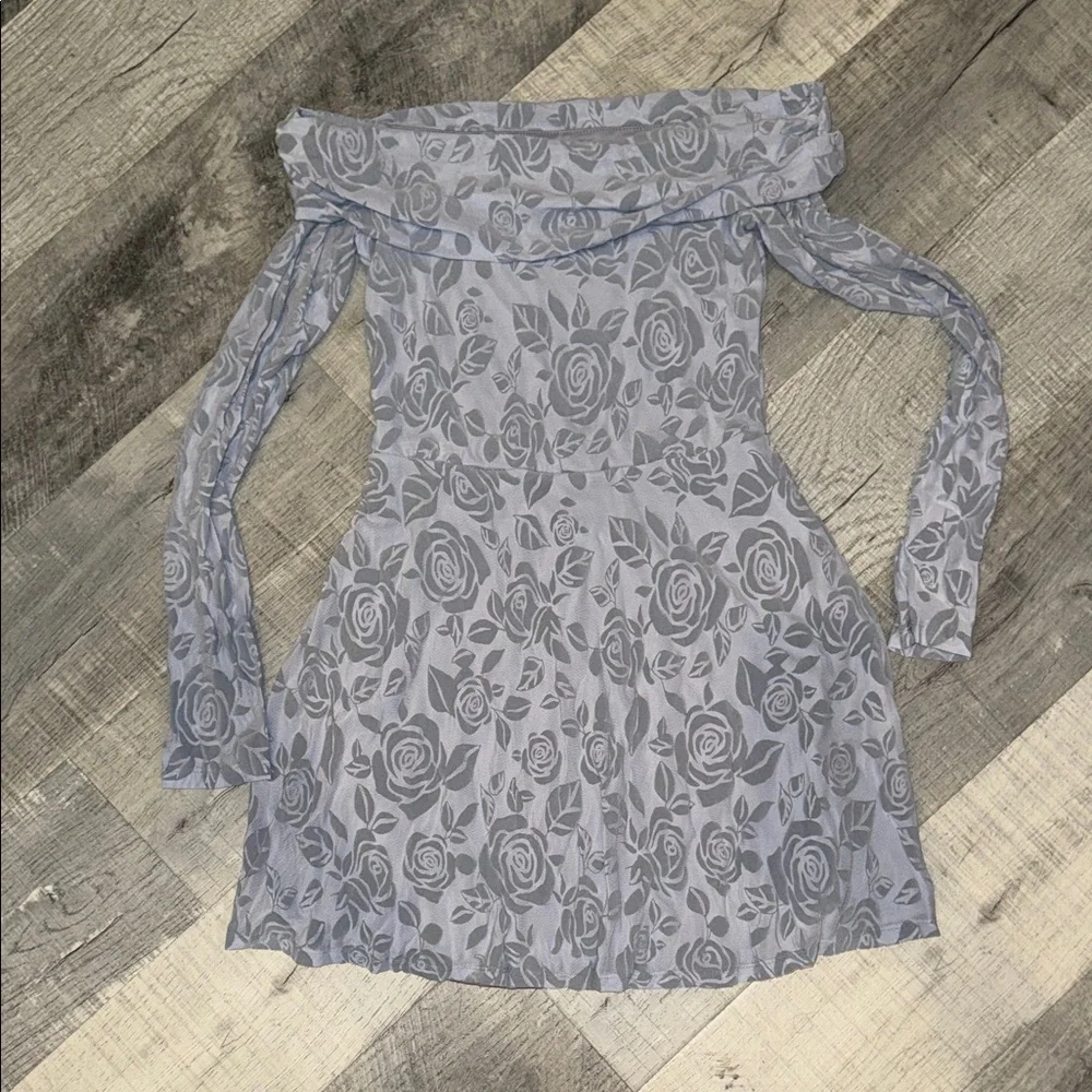 Wild Fable Off-Shoulder grey Mini Dress - Picture 4 of 7